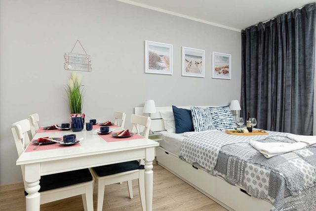 Grunwaldzka 6B Pobierowo | Bright Studio by the Beach | Balcony