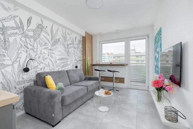 Bright Sea View Studio on Promenada Gwiazd by Noclegi Renters
