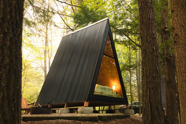 Romantic A-frame by a stream | Hot tub add-on - 25 — Freeport, ME
