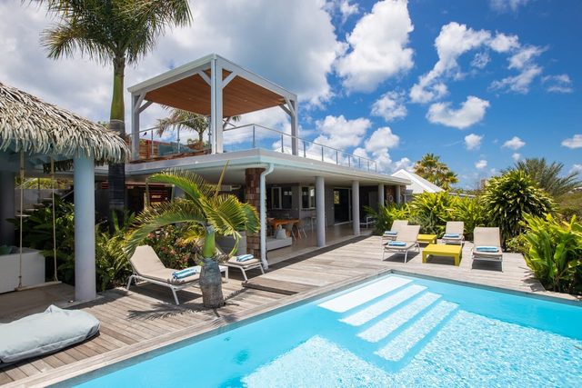Villa Bahia Blue – Panoramic Rooftop Villa with Heated Pool in Saint Martin