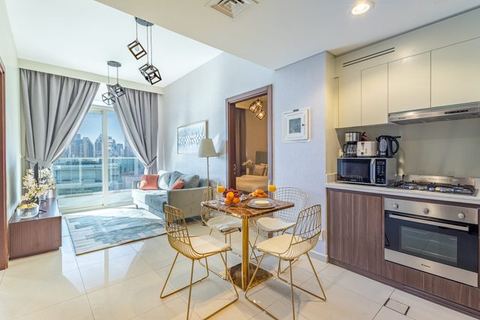 Stylish 2 BR Business Bay | Burj View | Gym & Pool