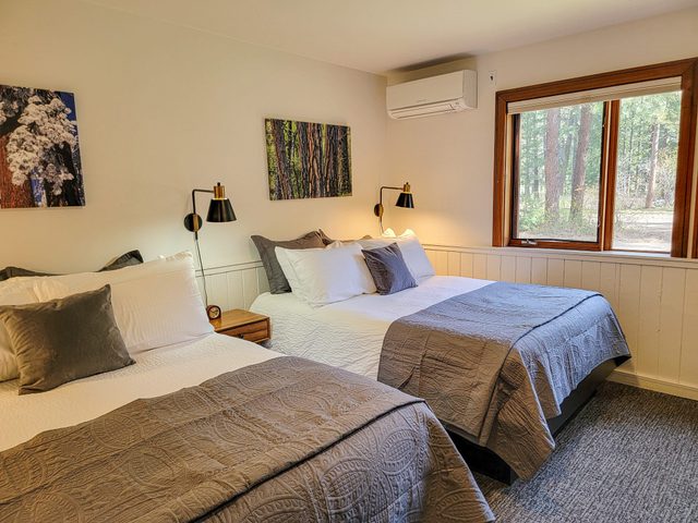 Fir - double queen bedroom at The Inn At Mazama — Mazama, WA
