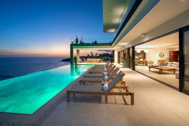 Aqua Dream (6 bedrooms) - Waterfront luxury villa with pool, Indigo Bay, St. Maarten