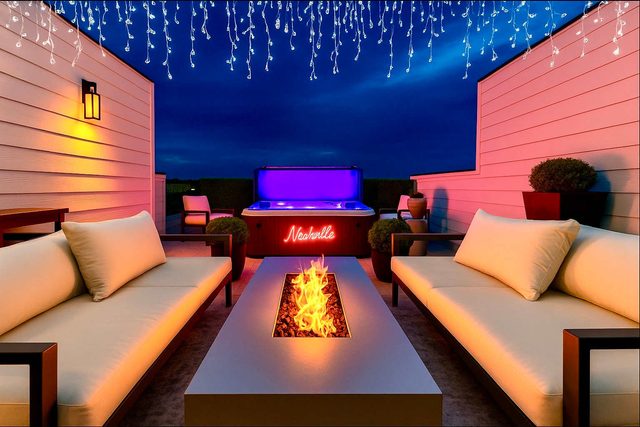 17 Beds Hot Tub Sauna Skyline Views Game Room — Nashville, TN