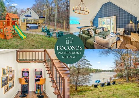 Poconos Waterfront Retreat • Kayaks • Hot Tub