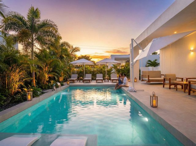 Romantic Villa -Private Pool, Steps from the Beach