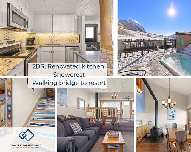 Snowcrest Classic Crested Butte! 2 Bed, 2bath