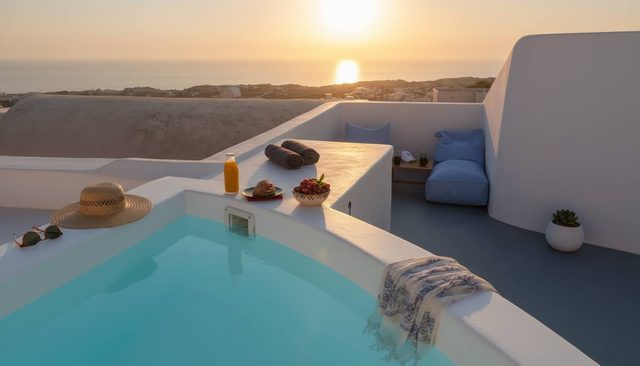Afrodite Sea View Beauty with Rooftop Jacuzzi — Santorini, South Aegean