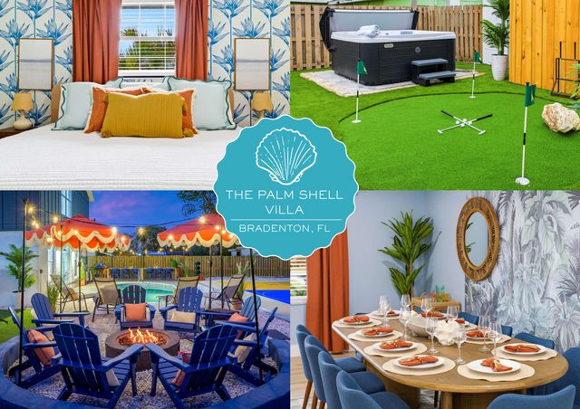 Palm Shell Villa - Pool - Pickleball - Hot Tub