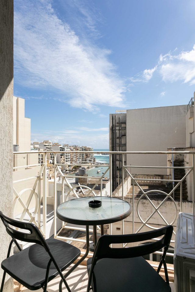 St Julians 2BDR Apartment with Distant Seaview