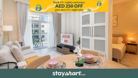 StayShort - Tranquil Greens Retreat - Premium 1BR with Balcony - Fits 4