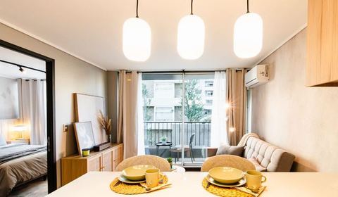 HOM 1-bed with parking and pool · Metro Ñuñoa