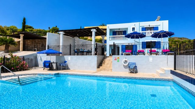 Little Blue Sea View Kalathos Villa w Private Pool — Kalathos, South Aegean