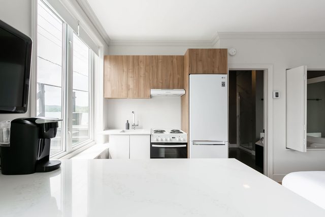 Loft 2 - Lakeside views - Private hot tub, & Wood-burning fireplace. — Sainte-Agathe-des-Monts, Quebec