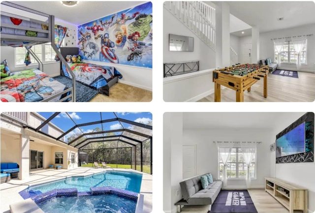 Stunning 5 bedroom pool home in gated community minutes from Disney — Kissimmee, FL