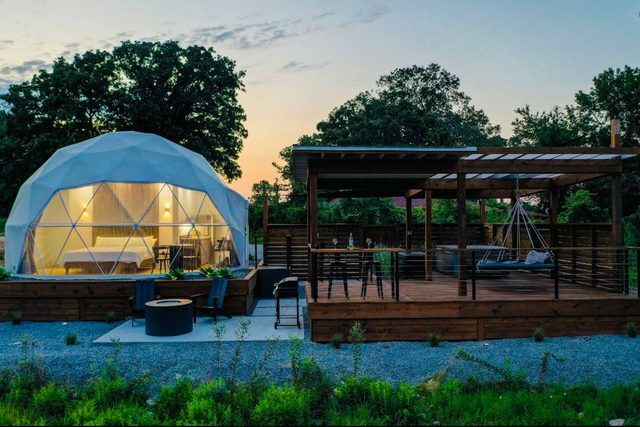Luxury Glamping Dome “Luna” in Countryside /HotTub