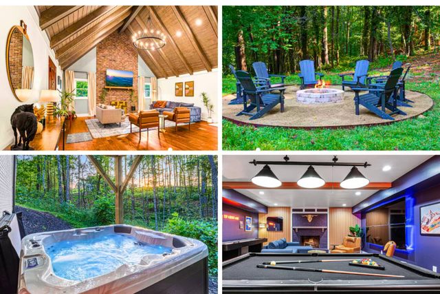 Wooded Oasis, HotTub, Sauna, GameRoom, 15min 2 AVL — Alexander, NC