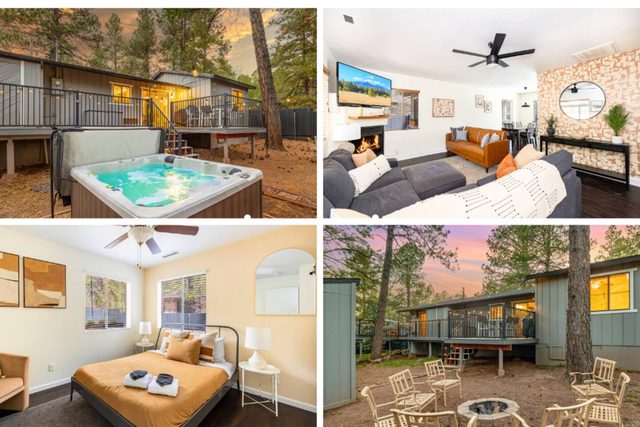 Wooded Oasis, Hot Tub, Fenced Yard, Chic Design — Flagstaff, AZ