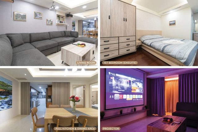 3B2b Warm Cinema Home 4 Min to Xinyi Anhe MRT 三房二衛 投影機 4分到信義安和站 — Da’an District, Taiwan