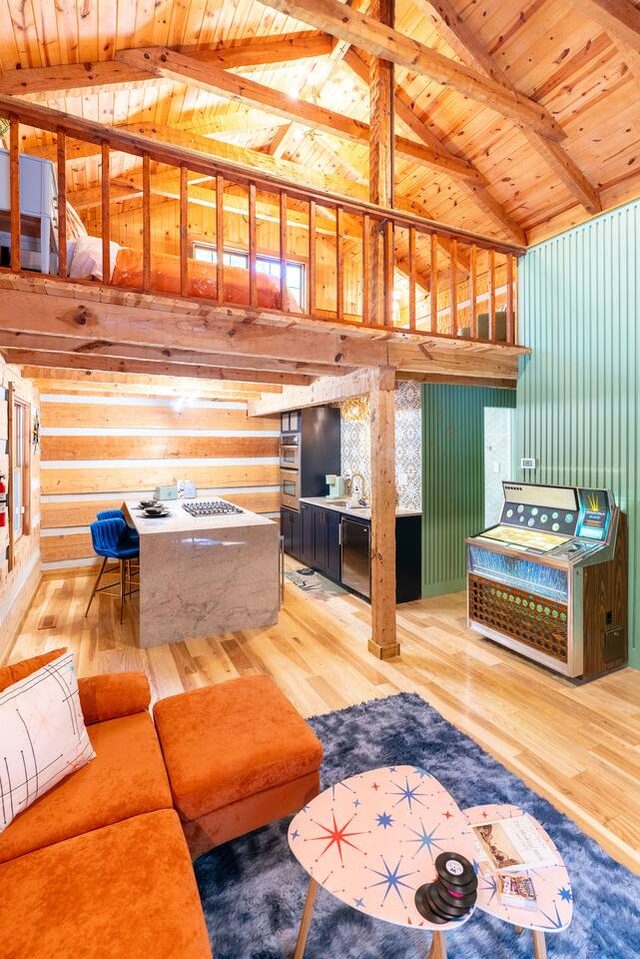 Retro Cabin | Hot Tub | Pond | King Bed | Jukebox