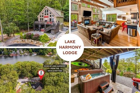 Lux Lake View! HotTub-PoolTable-Arcade-FirePit-BBQ — Lake Harmony, PA