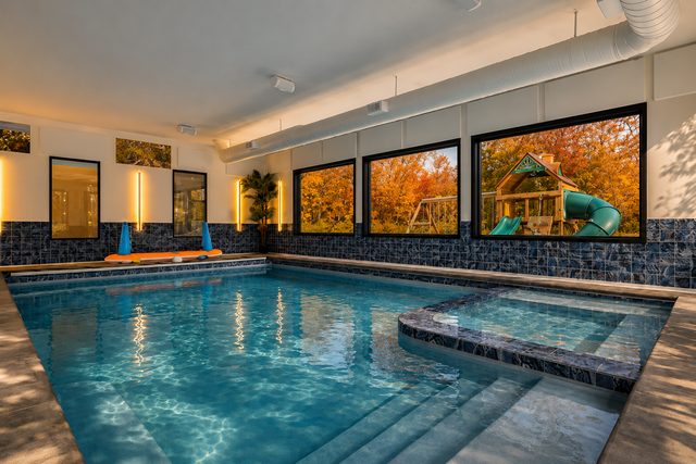 lux, indoor pool, vball, golf, game room, theater — Coolbaugh Township, PA
