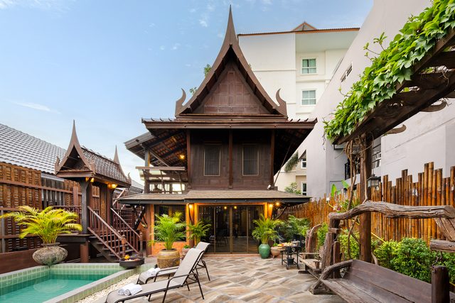 Villa thaï authentique avec salon ouvert & piscine