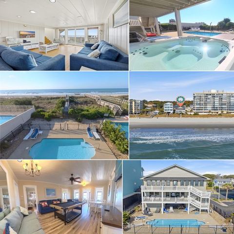 Phenomenal Oceanfront Centrally Located Huge 4k sq ft Home w Private Pool, Yard, Patio, 4 Decks, Gameroom — North Myrtle Beach, SC