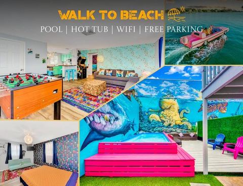 Mermaid-Shark 6BR House With Pool, Jacuzzi - Steps to Siesta Key Beach — Siesta Key, FL