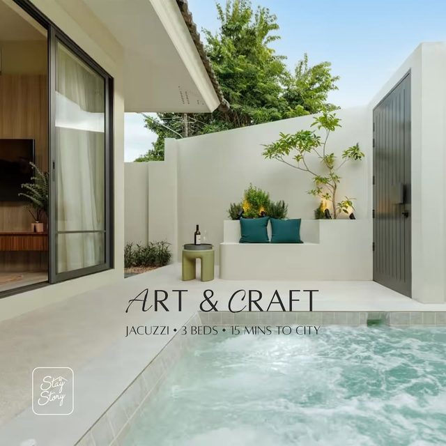 Art&Craft • Jacuzzi • 3 Beds • 15 mins to City — Tambon San Phak Wan, Chiang Mai