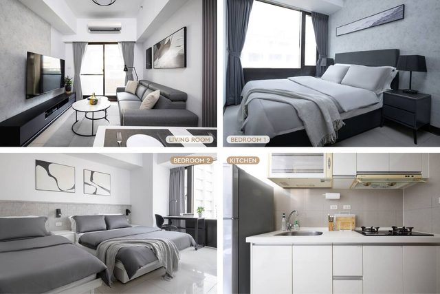 Taipei Main Station Modern Urban Stay 2B1b 5people