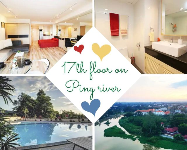17th floor with River view! 46m2, large pool