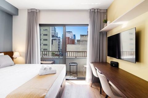 BSR | Pristine Studio | Paulista | Balcony & Pool