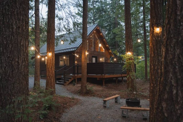 Little wolf cabin King bed dog friendly Mt Baker