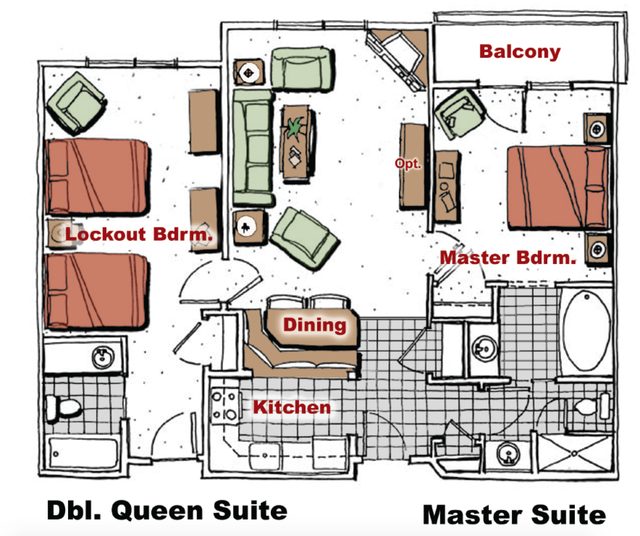 Villa 1027 2 Bed 2 Bath Full Kitchen