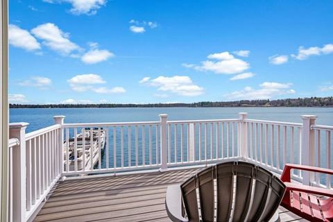 Private balcony with beach access on Fife Lake