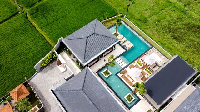 Villa Mei 5BR : Infinity Pool & Rice Field In Ubud