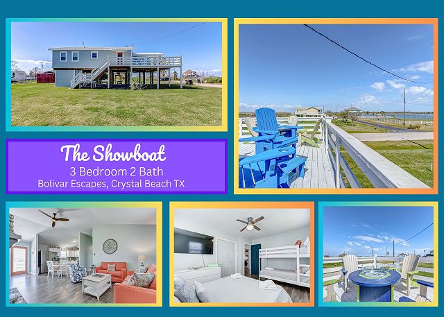 The Showboat - a 3 bedroom 2 bath home that sleeps 10 on Bayside.