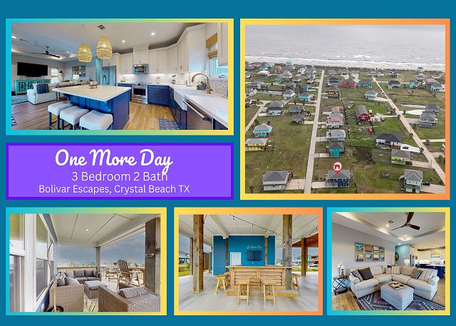 One More Day- Pet Friendly-3 bedroom, 2 bath home that sleeps 10 — Crystal Beach, TX