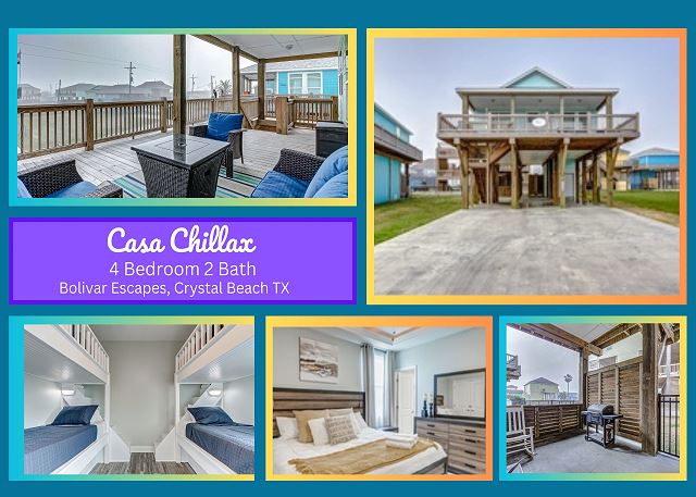 Casa Chillax- Beachside-Generator-4 bedroom 2 bath, sleeps 10.