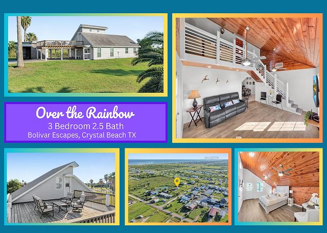Over the Rainbow-3 bedrooms, 2 1/2 bathrooms, sleeps 10, pet friendly — Patton Woods, TX