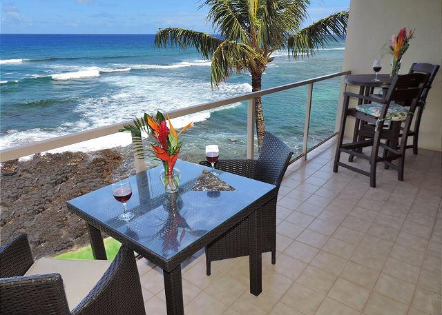 Kuhio Shores oceanfront condo rental 2 bedroom