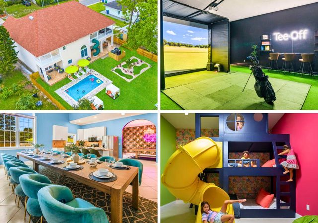 Sleeps21 7BR Beach Estate: Pool, Slide, Golf Sim