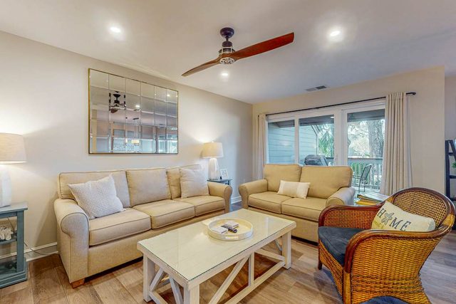 Newly-renovated home on a golf course with a private deck - close to the beach