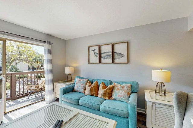 Second-Floor Condo Steps to Coligny w/Shared Pool, Central AC, & Beach Access
